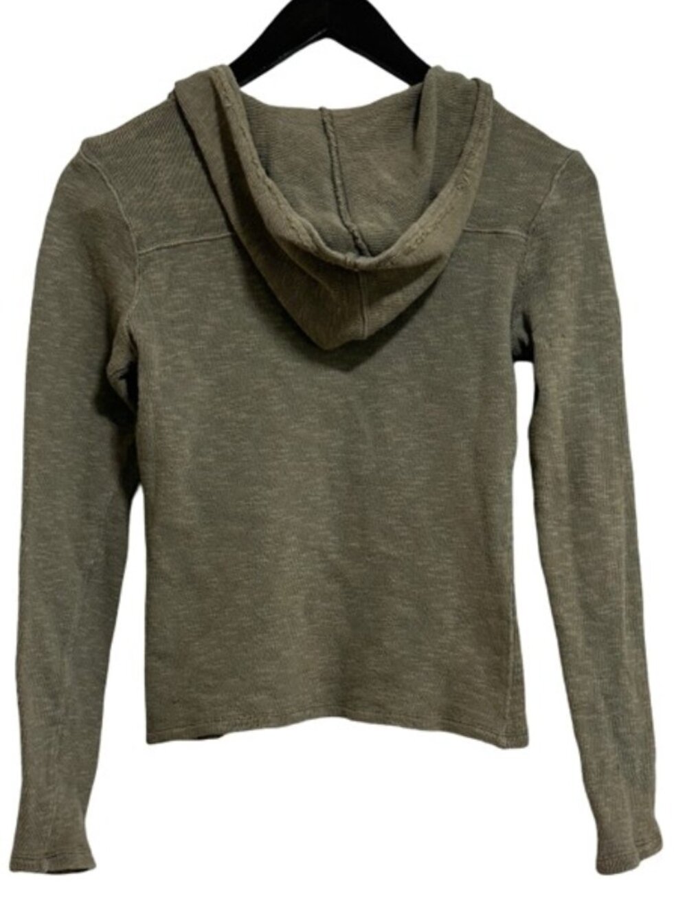 NWT Free People We the Free Speed Drive Hooded Long Sleeve in Caiman Olive - XS - Picture 8 of 9